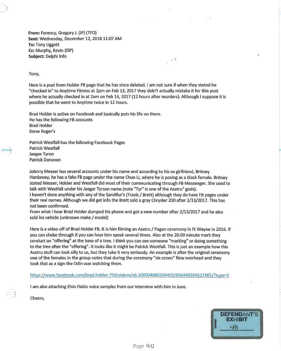 alleyesondelphi's tweet image. Finally, something from Greg Ferency, in his own words.

#RichardAllen #Delphi #Franks