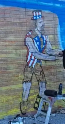 Bossmoney8444's tweet image. #meatwad gets a mural #bottomline #maga #cult #bransonconvoy