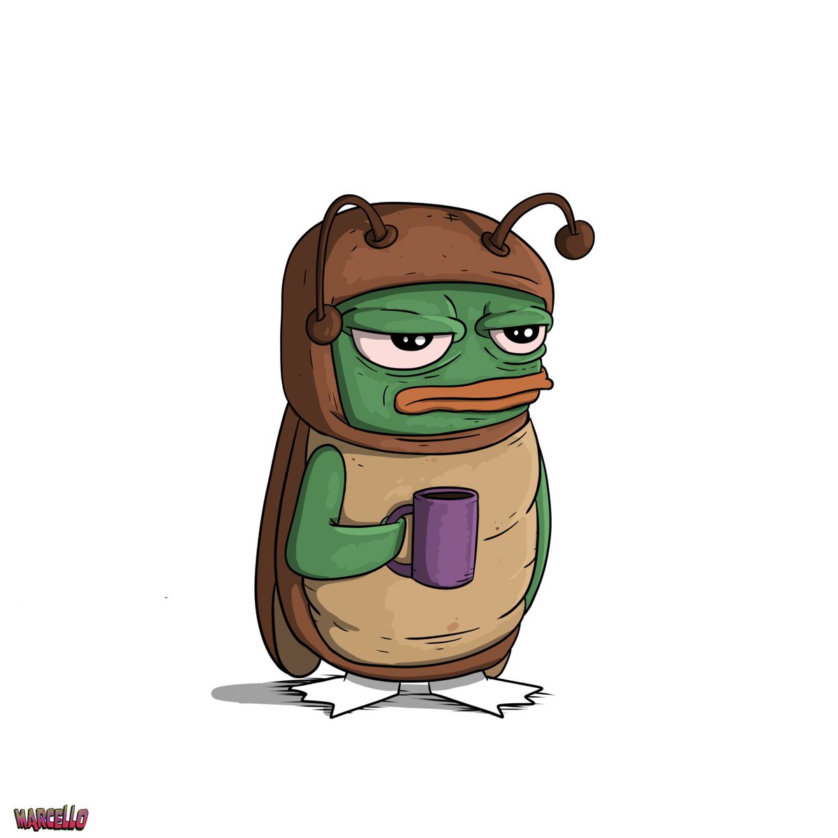 Marcello_695's tweet image. Short video showing how I draw a small cockroach😂🤎