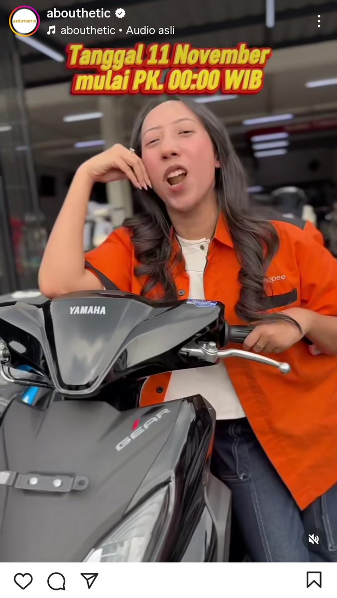 cindyamlias's tweet photo. di shopee niatnya scrolling, ga sengaja liat ada flash sale 100 motor.  auto  pengen ikutan jugaa💵💵 #FlashSale100MotordiShopee https://t.co/GHkT2Shf78