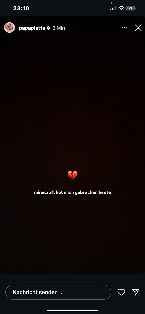 er tut mir ernst leid und war so gebrochen… bitte komm wieder in craft attack