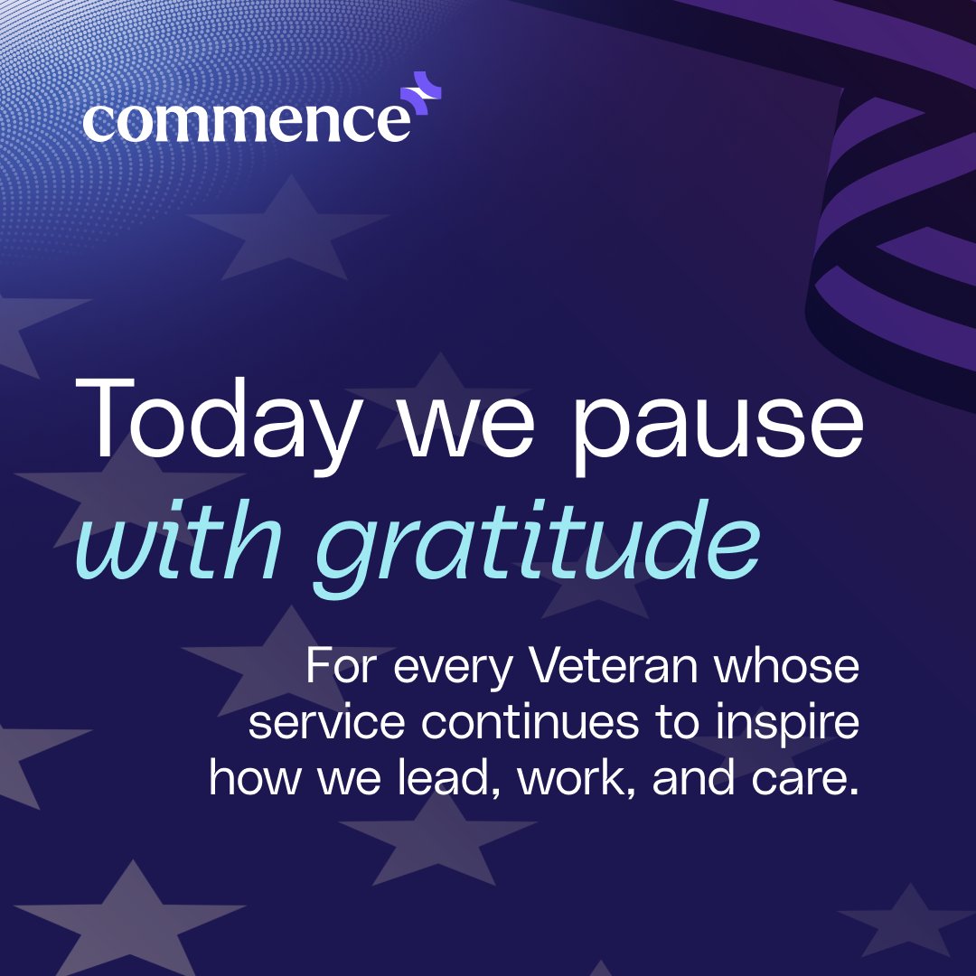 Commence_AI's tweet image. Today we pause to honor those who serve.

Your courage inspires us to serve with purpose every day. 💜

#veteransday #wearecommence #thankful