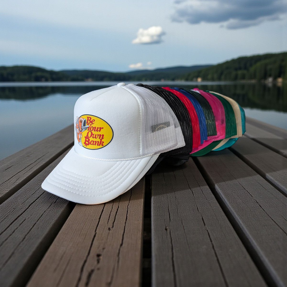 CryptoCloaks's tweet photo. THE BONANZA CONTINUES! 

20 Be Your Own Bank hats from @HighSocietyTs! Who's ready to reel in a bad ass hat? https://t.co/dGvLkh3sLw