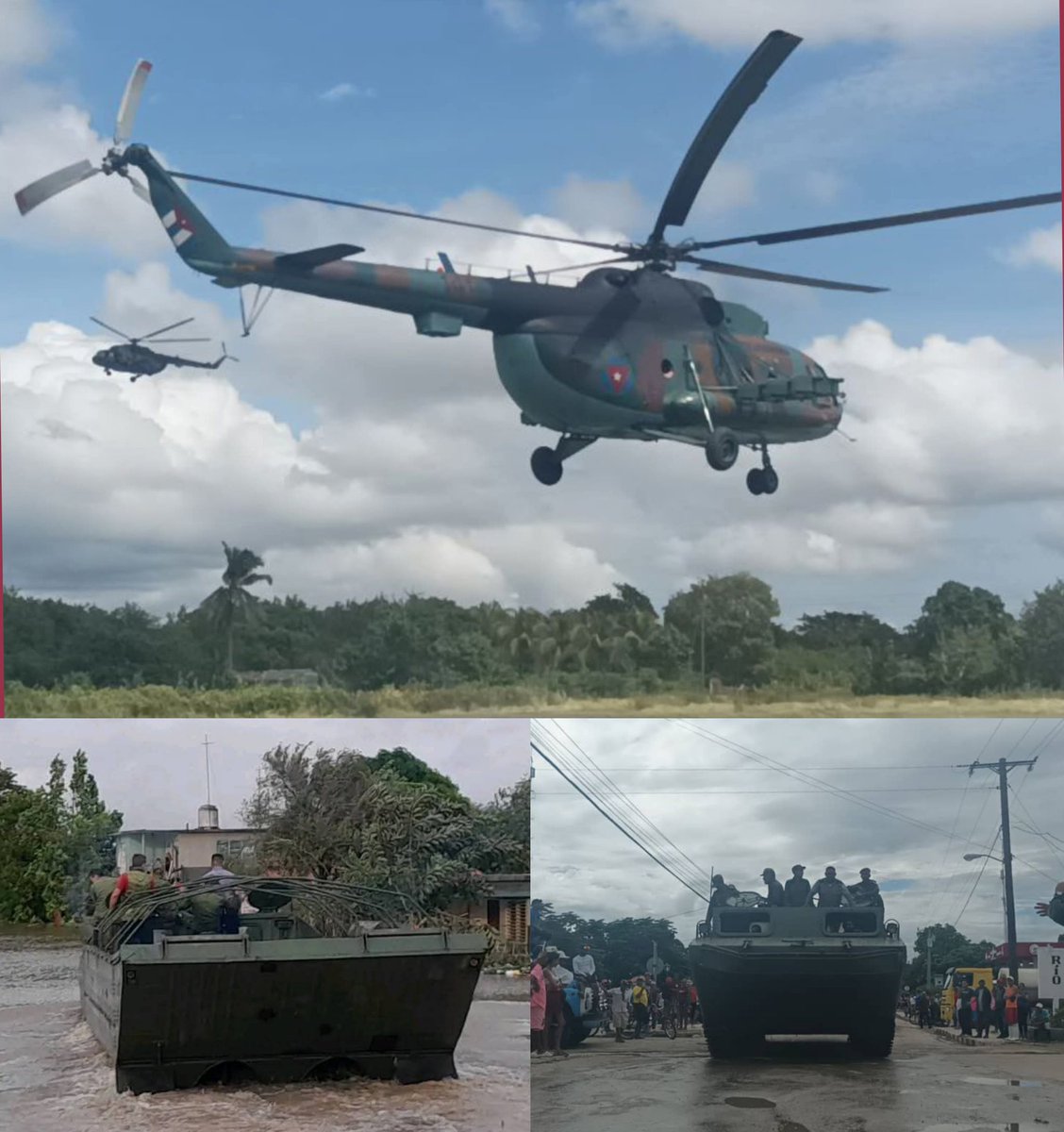 ‼️Más de 16 mil personas fueron evacuadas mediante medios aéreos y anfibios durante las crecidas del río Cauto en la provincia de Granma, destacando la actuación de efectivos de las FAR incluso bajo los efectos del huracán Melissa, en la evacuación de zonas inundadas. 

#FARCuba