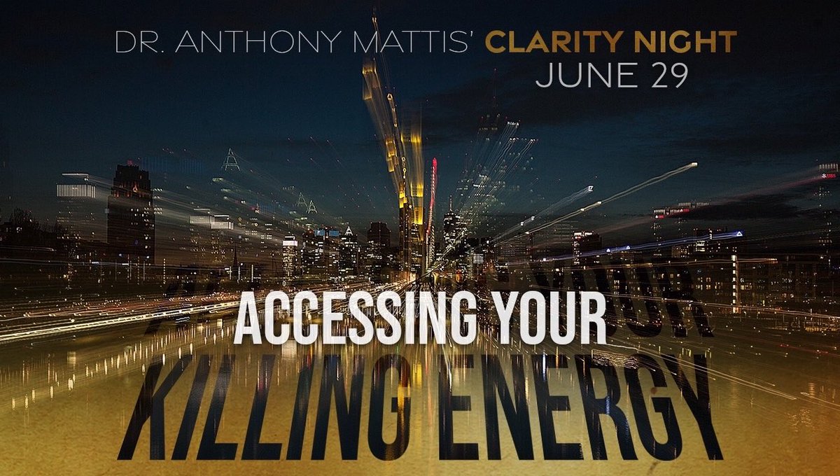 HeeyYellow's tweet photo. https://t.co/skcl9RV791
Welcome to Access Consciousness Clarity Night!
During this event, an Dr Anthony Mattis will assist you in finding more clarity and ‘clearing’ specific areas of your life using the tools, techniques and processes of Access Consciousness®. https://t.co/f458GncgZR