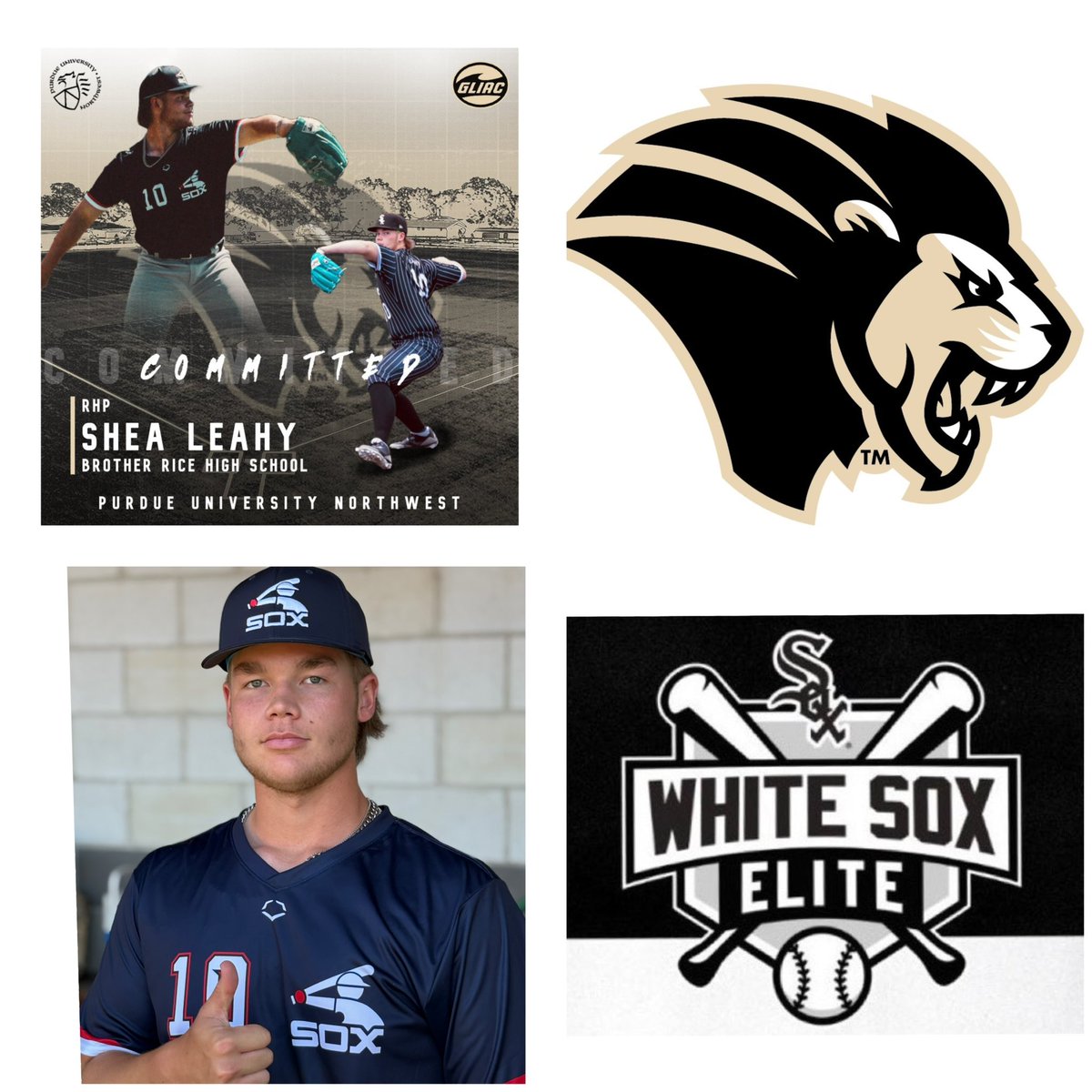 Congratulations to White Sox Elite 2026 RHP <a href="/monsterleahy/">Shea Leahy</a> (Shea Leahy) on his commitment to <a href="/PNW_Baseball/">PNW Baseball</a> Shea, an <a href="/BR_Baseball/">Brother Rice Baseball</a> product is our 7th Class of 2026 college baseball commit. Our best to you and your family Shea!!