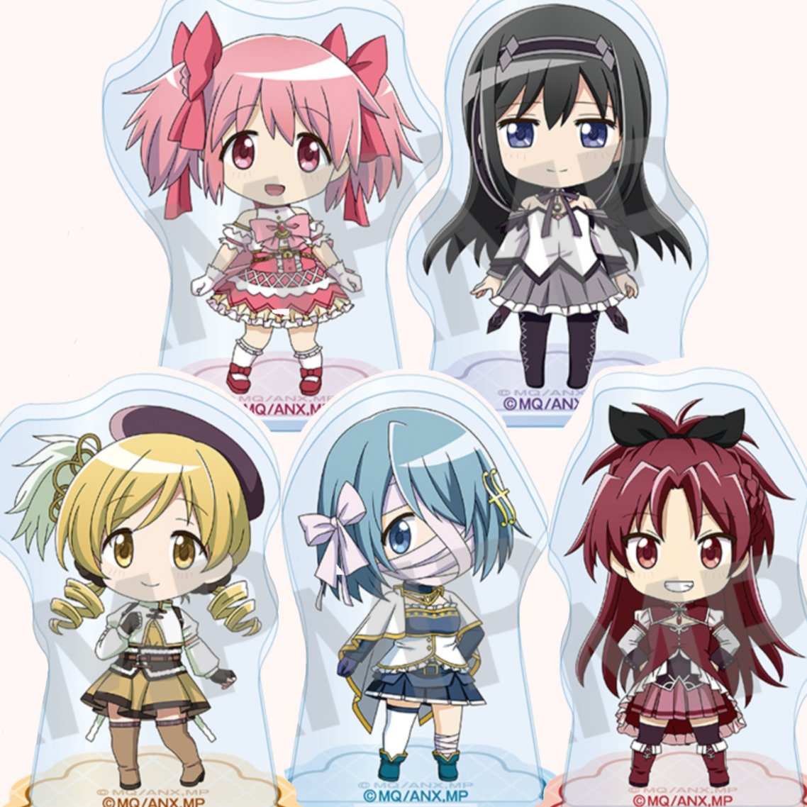homuffinz's tweet image. My opinion on the Kaiten new designs (fav to least):
- Homura: I LOVE IT!! As much as the og.
- Madoka: Looks WONDERFUL! The og’s too iconic tho.
- Kyoko/Sayaka: Love the new touches! No preference.
- Nagisa: The new hairstyle is cute.
- Mami: Cute, but I don’t like the top. Og &amp;gt;
