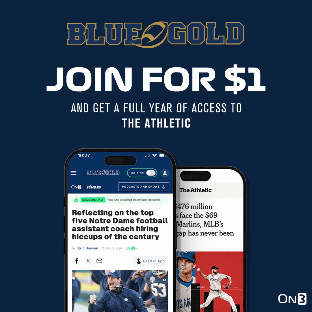 TJamesND's tweet photo. 👀@BGInews produced 269 premium stories in October. 
☘️We're giving you so much Notre Dame content for the price of your subscription. 
📣New subscribers can sign up for just $1 for the first week of an annual subscription. 
🔒Join us today! https://t.co/RVb6ZP2c7x https://t.co/ByqdAANA9G