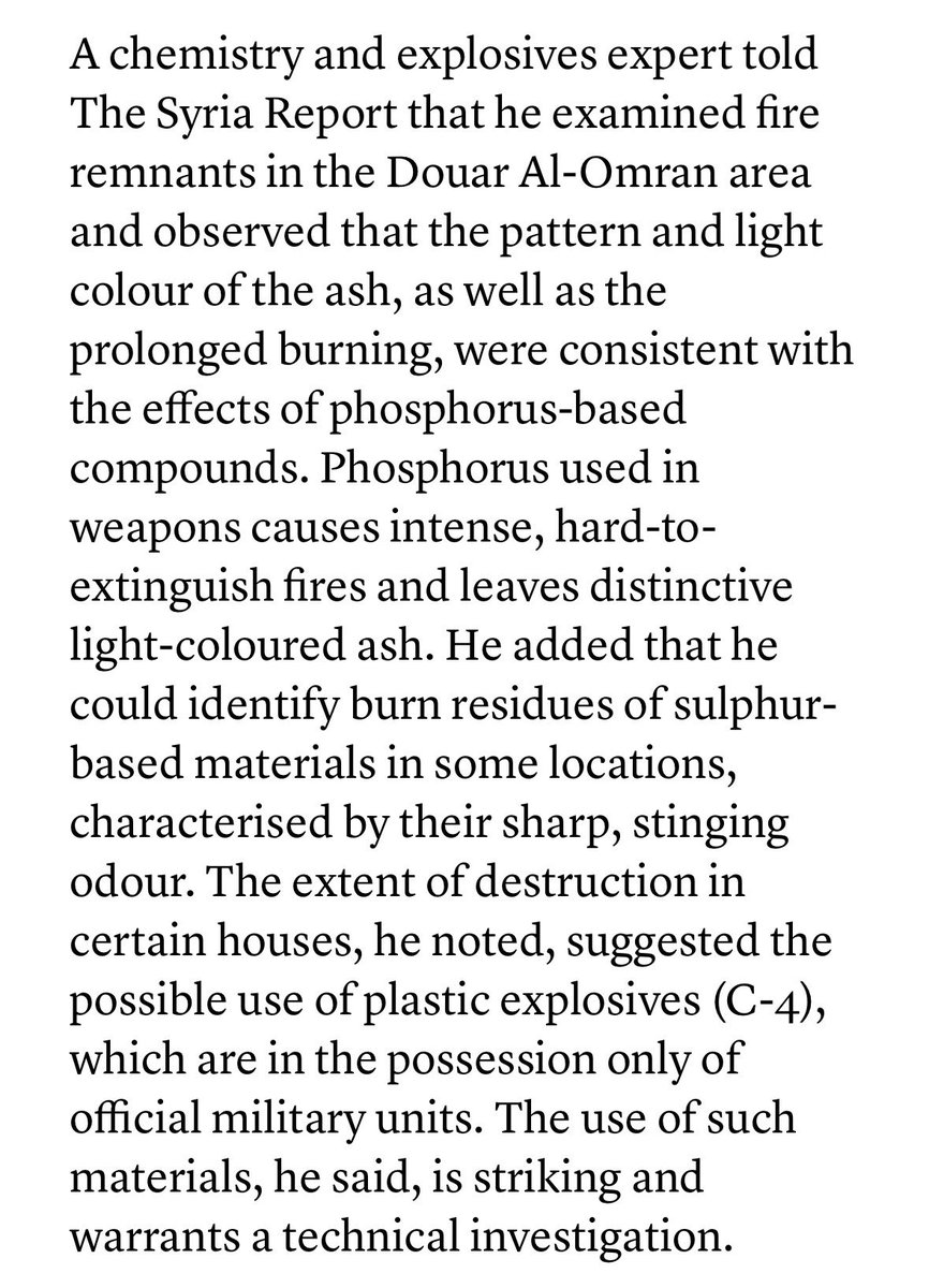 Some details on the kind of weapons that Jolani’s men used against homes and properties in Suwayda in July.

Now imagine what they did and are still doing in Syria’s coastal region, without anyone to document and share it with the outside world.