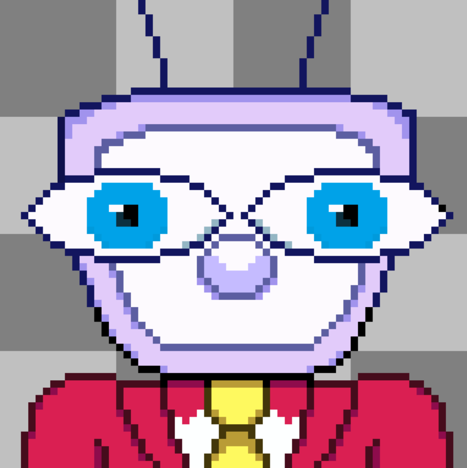 Tenna with beautiful blue eyes. Say hi to him. #DELTARUNE