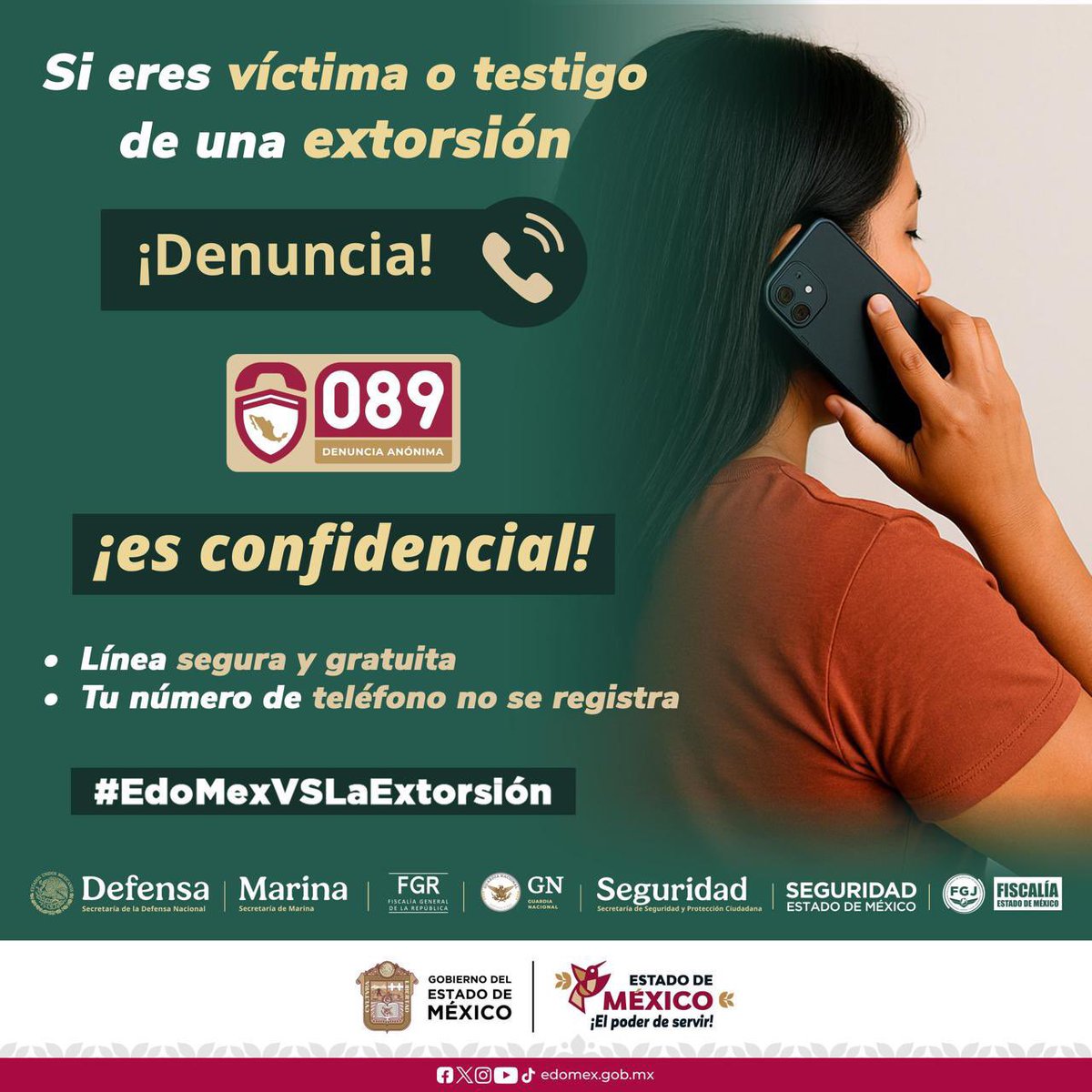 Mtro_CCastaneda's tweet photo. #EdoMexVSLaExtorsión 

A fin de contener y prevenir la extorsión en la entidad mexiquense, el @GobiernoMX, el @Edomex, la @FiscaliaEdomex, autoridades municipales y la @SS_Edomex trabajamos de manera conjunta.
 
Denuncia al 089. ☎️ https://t.co/Ws2ms9szTl