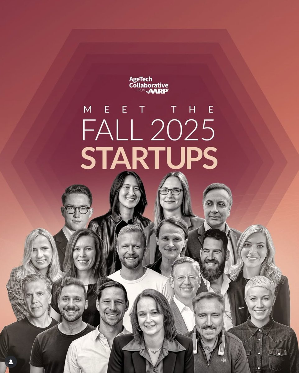 AgeTechCollab's tweet image. 🍁 Fall innovation is here! 🌟 Meet the new @AgeTechCollab Accelerator cohort—startups reimagining aging through neurotech, women’s health, and AI caregiving breakthroughs. Follow their journey as bold ideas come to life: lnkd.in/ekx7H-Q