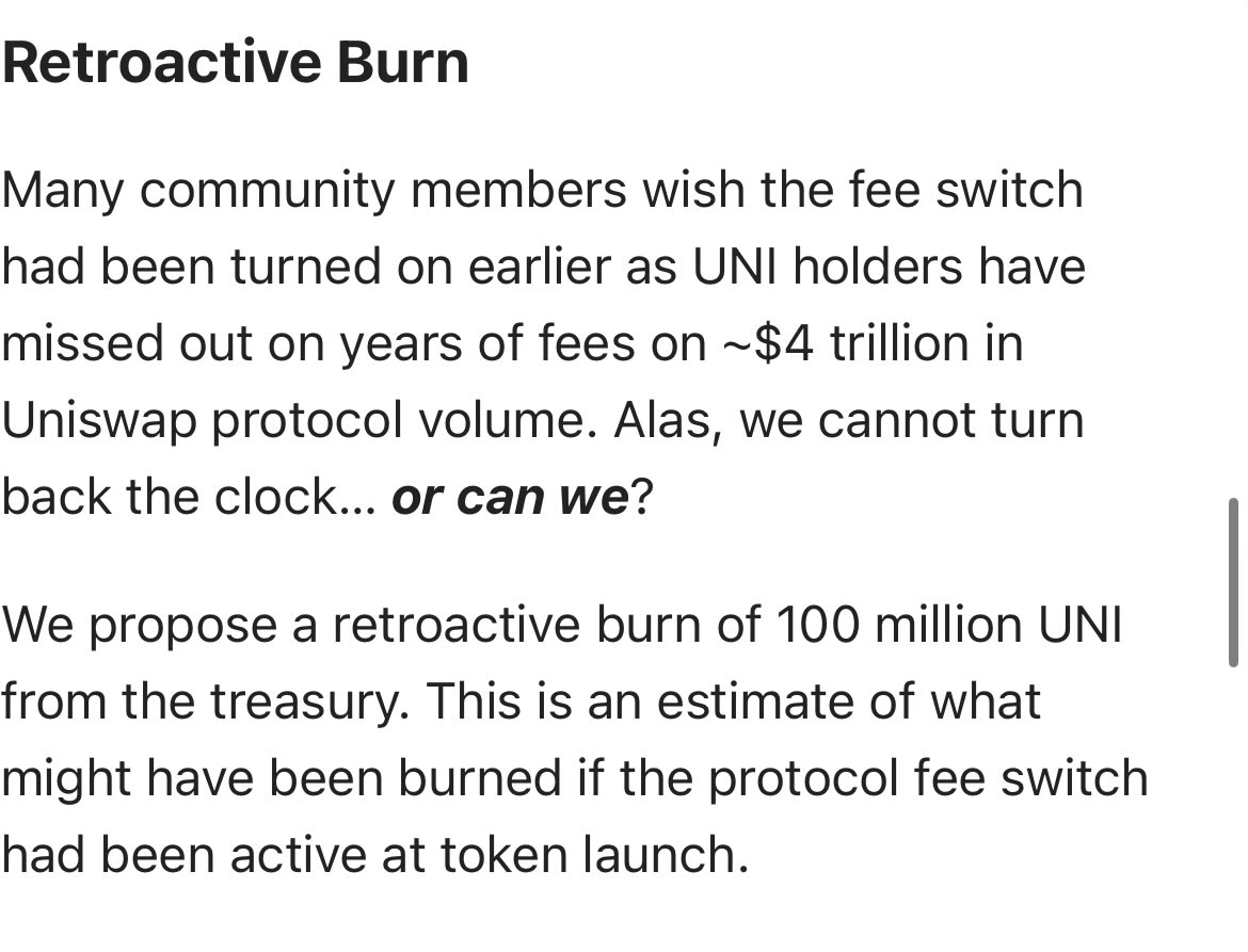 🔥Uniswap está en llamas nunca mejor dicho🔥

Hayden Adams, el Fundador de Uniswap, ha presentado hoy una propuesta muy esperada para cambiar el sistema de comisiones e implementar un mecanismo de quemas. 

Y por si fuera poco, ha dejado caer que la quema de tokens puede ser