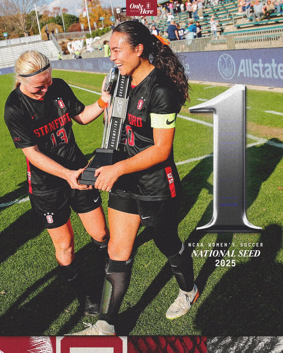 The Cardinal has earned a No. 1 seed in the <a href="/NCAASoccer/">NCAA Soccer</a> Tournament and is in line to host all the way to the College Cup!

#GoStanford x #NCAASoccer