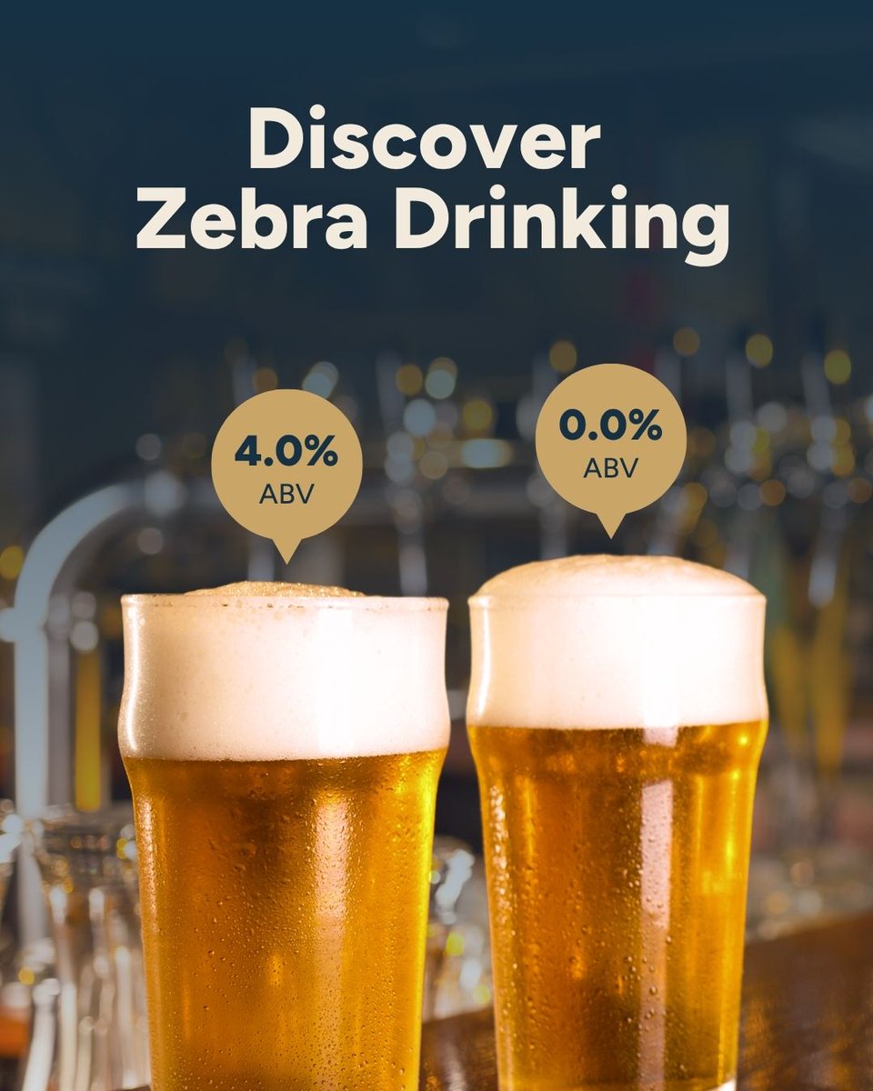 Discover Zebra Drinking: The modern, mindful approach to enjoying your evening while keeping your alcohol consumption in check. The concept is simple but powerful: alternate between alcoholic &amp; non-alcoholic beer. It’s not just about drinking responsibly, it’s about creating a