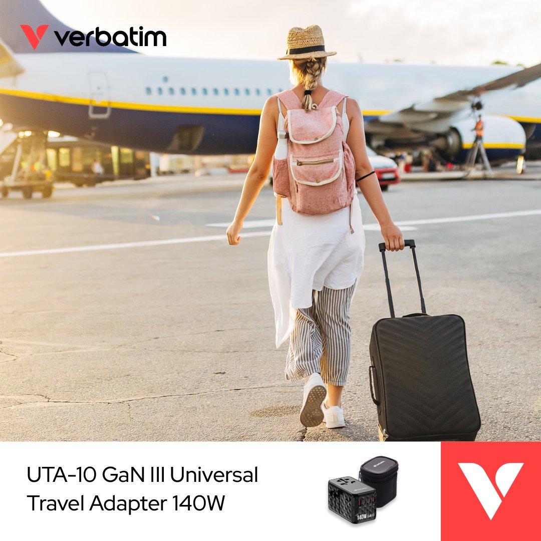 usverbatim's tweet photo. No matter the destination, our GaN III Universal Adapter will power all your devices.
Tap the link to power up your travel game 🔗 https://t.co/6jN8fZOAsb
#Verbatim #AnywhereEveryday #TravelEssentials #TechTravel https://t.co/XlakKxTMZy
