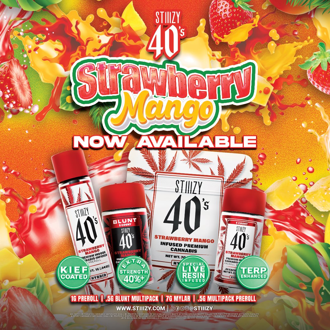 🚨NEW DROP🚨 Strawberry Mango &amp; Magic Melon join our 40’s lineup🍓🍈 Find our newest strains here: stiiizy.com/pages/stiiizy-…