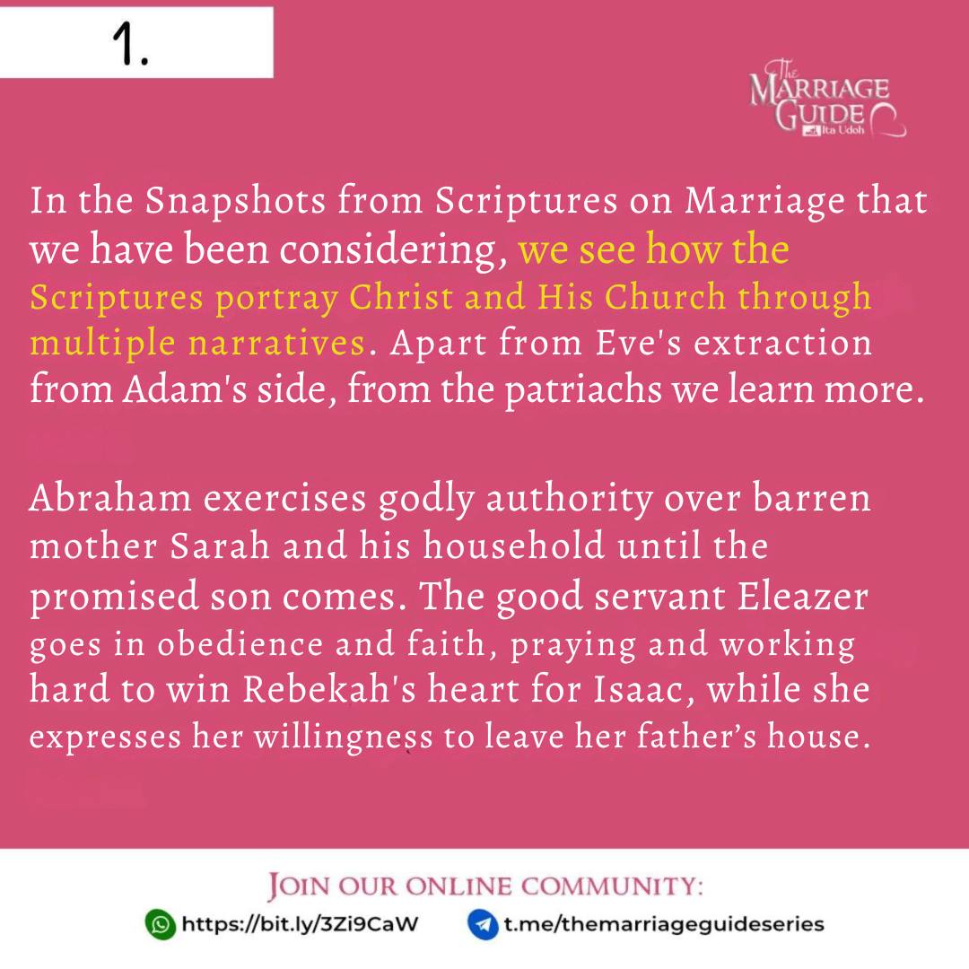 TMGuideseries's tweet photo. [Day 314] Snapshots from Scripture (XIV): Conclusion (I)
📝 @ItaudohOfficial

#TheMarriageGuide #Marriage #GodlyMarriage #Scripture #TMG #ItaUdoh https://t.co/L49XLsPF6v