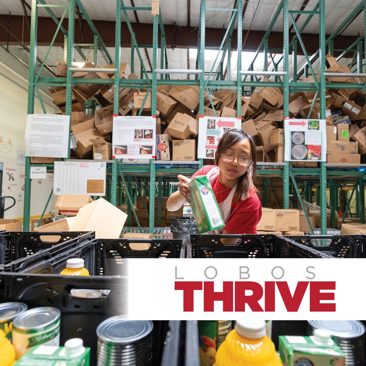 The Lobo Food Pantry provides free groceries for UNM students who need a helping hand. 

Your gift helps keep the shelves stocked and our students fed.

🔗 Support the Lobo Food Pantry through #LobosThrive unmfund.org/lobosthrive