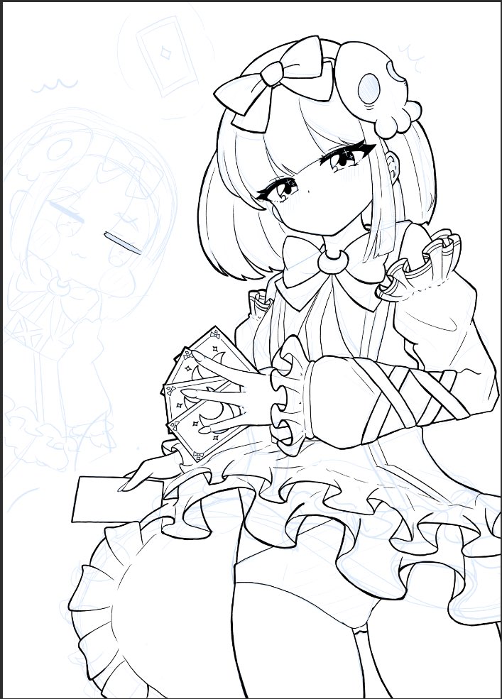 今描いてるトリッカルのイラスト