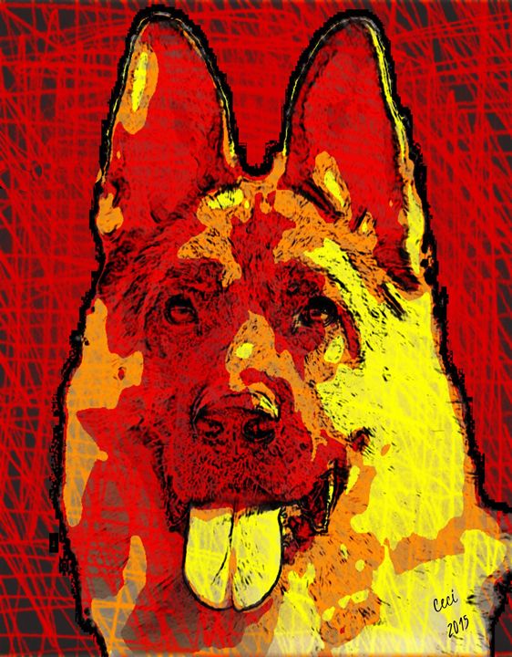Art of the Day! "German Shepherd soul". Buy at: ArtPal.com/ceciliamart200…