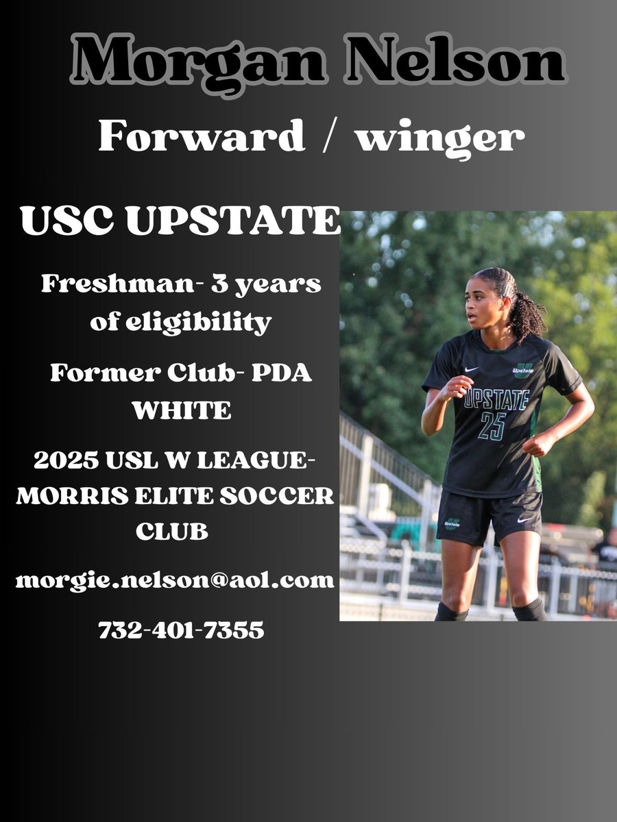 I’m excited to announce that I will be entering the transfer portal on November 17th! I have 3 years of eligibility remaining. I am so thankful for my time at USC Upstate, but it’s time for a new chapter! 
<a href="/ImYouthSoccer/">ECNL/GA/Recruiting/College Soccer</a> 
<a href="/ImCollegeSoccer/">College Soccer Truth ™</a> 
<a href="/TopDrawerSoccer/">TopDrawerSoccer</a> 
#transferportal 
#d1
