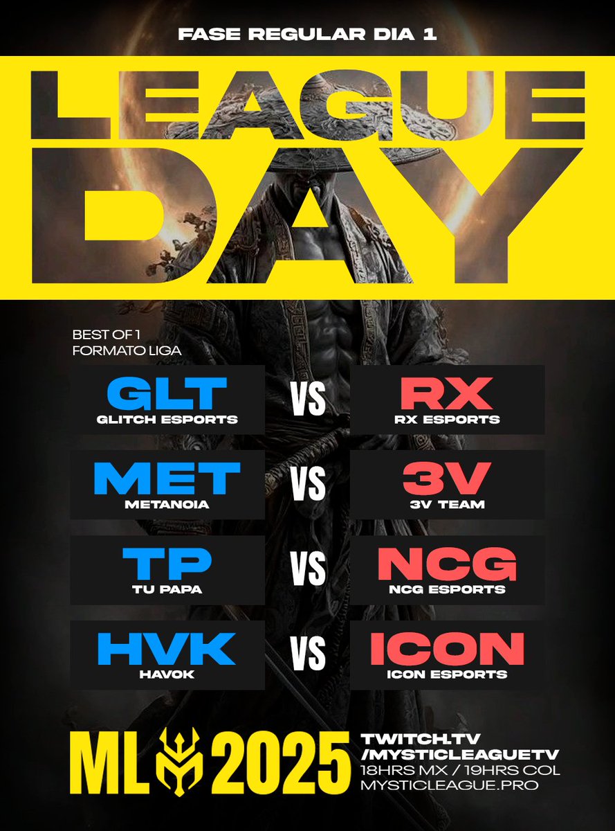 ¡Vuelve la MYSTIC LEAGUE de manera OFICIAL!

Hoy tendremos las primeras partidas de fase regular, estaremos leyendo tus predicciones en los comentarios👀 

#MysticLeague