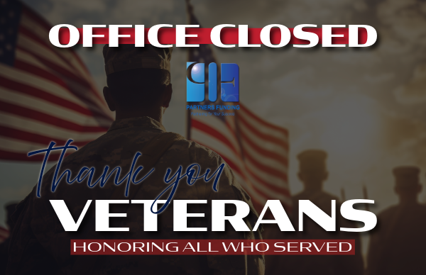 PartnersFundin1's tweet photo. Our office will be closed Tuesday, Nov. 11 in observance of Veterans Day.
We’re grateful for the brave men and women who have served our country. 🇺🇸
#VeteransDay #ThankYouVeterans https://t.co/oSKPjJ4Vjf