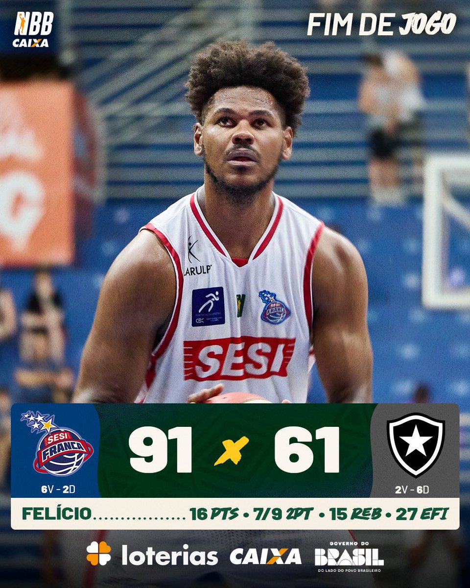 Que começo de semana, fã de basquete! 🔥

O <a href="/brasiliabasquet/">Brasília Basquete</a> virou no último quarto, somou a quinta vitória no NBB CAIXA 2025/26 e tirou a invencibilidade do adversário, enquanto o <a href="/FrancaBasquete/">Sesi Franca Basquete</a> foi comandado por Cristiano Felício e David Jackson em triunfo no Pedrocão 🏀🇧🇷