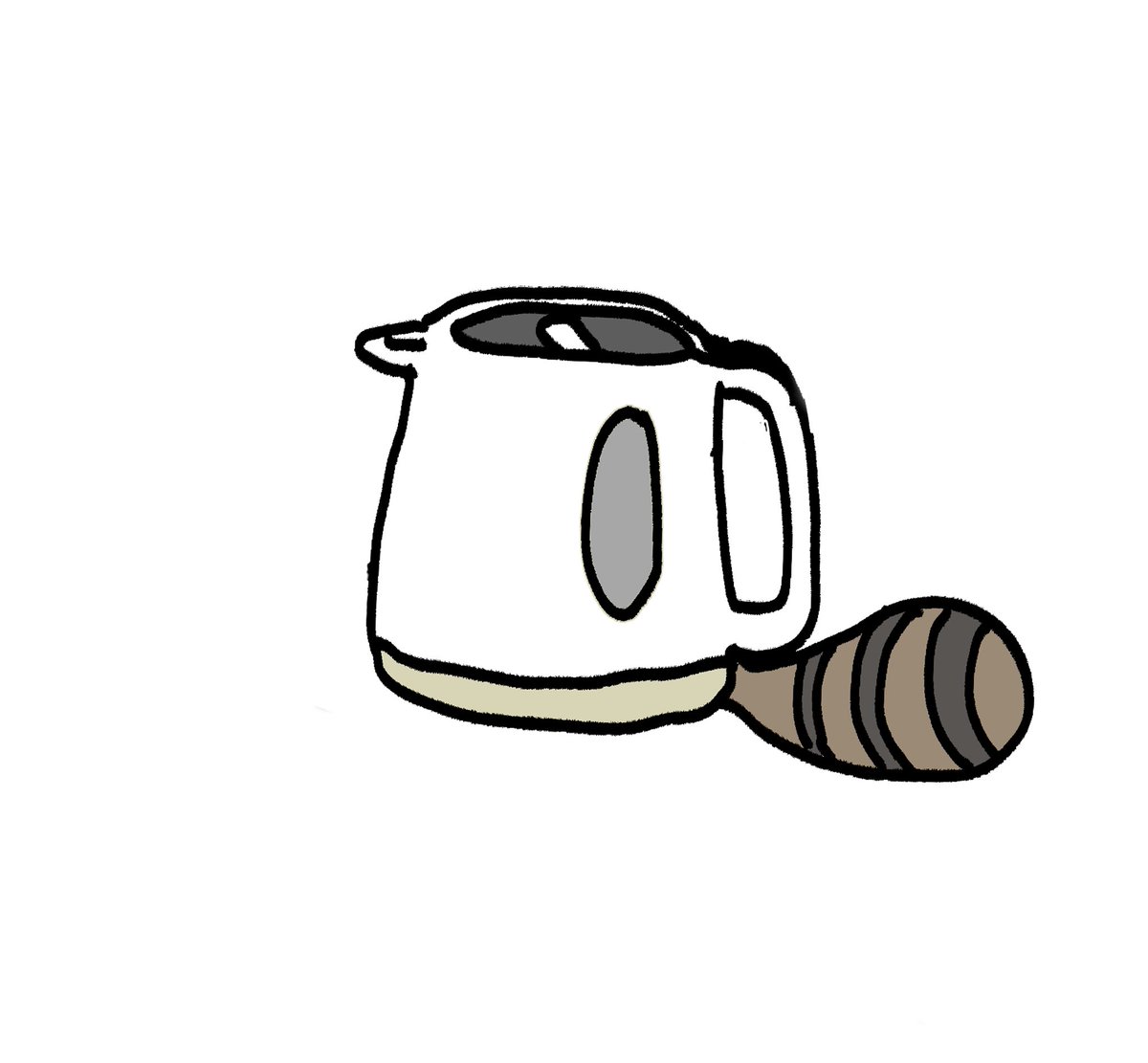 「現代版ぶんぶく茶釜」|リベンセイのイラスト