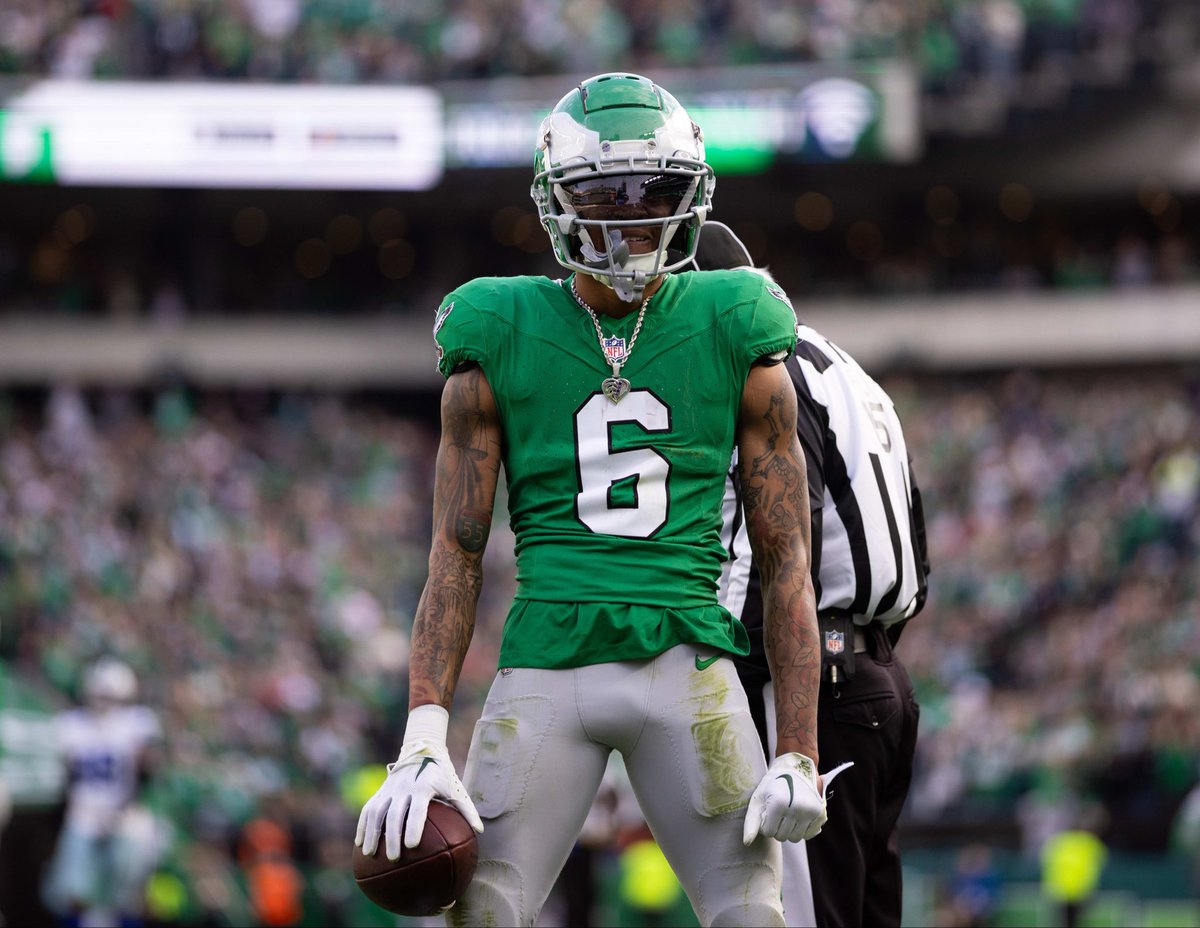PlatyPicks's tweet photo. Poor projection picks by us yesterday, let’s get it right with MNF:

D.Smith: 71.9yds
FD: 54.5yds

C.Watson: 48.4yds
FD: 42.5yds

#Packers #Eagles #MNF #NFL #fanduel #bet https://t.co/r7YbBgnJH0
