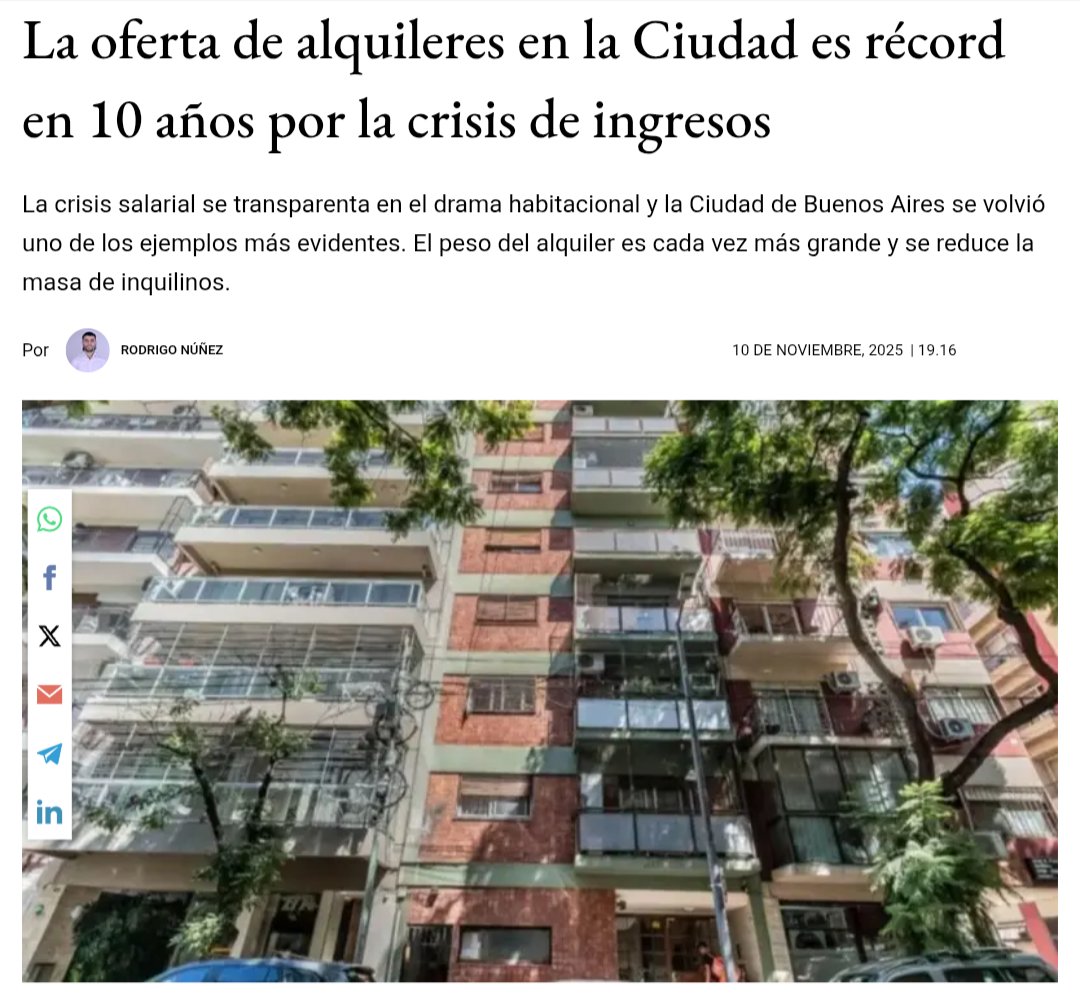 Desde que gobierna el psiquiátrico degenerado está lleno de departamentos desocupados en AMBA. Ah, pero si vas a buscar abajo de un puente o una autopista, no encontras un rincón libre...