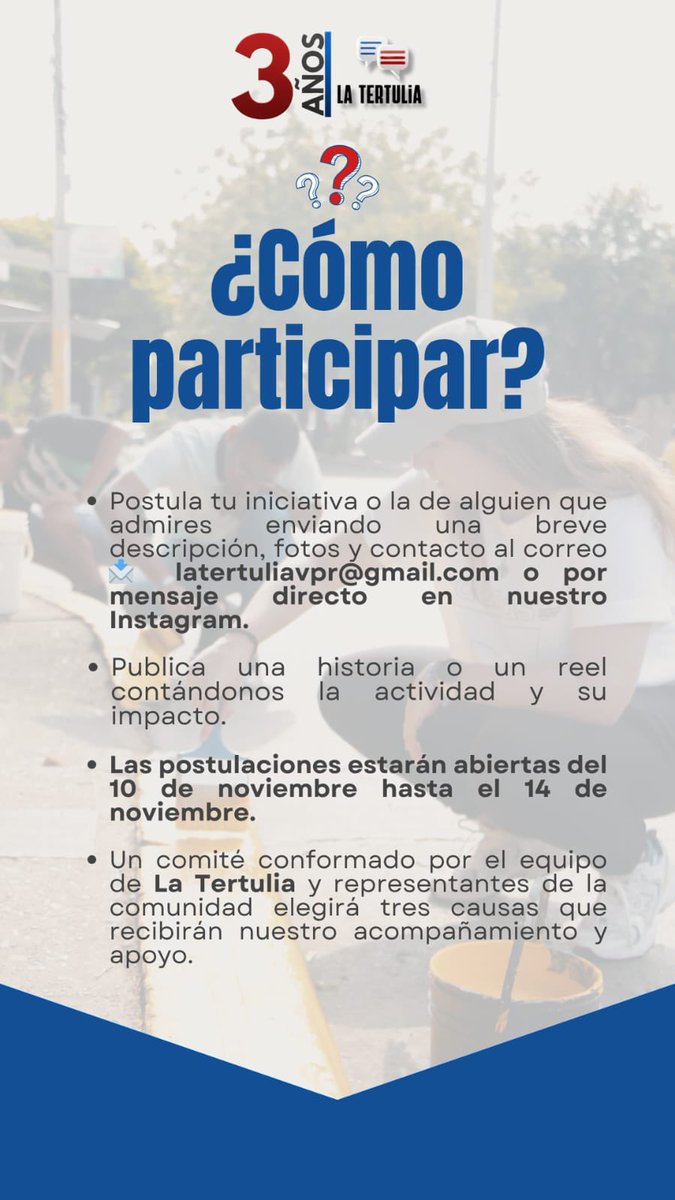 latertuliavpr's tweet photo. ¡CUMPLIMOS TRES AÑOS! 
Y queremos compartirlo con ustedes https://t.co/hO7MaOzLYO