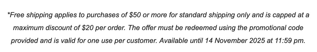 Free shipping on Nile Books?! Yes, please! I can get myself a little treat when I finish my thesis.

Wait, offer expires 14th of November? But it’s not even Black Friday yet!