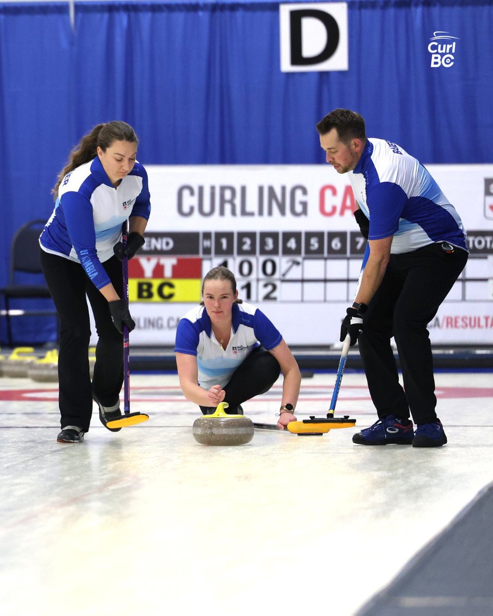 CurlBC's tweet image. Thank you Team Craig for doing BC proud! 🥌💙💛
Congrats on a great run at the 2025 Canadian Mixed Curling Championship, advancing all the way to the Championship Pool! 👏

#TeamBC #CurlingCanada #CanadianMixed #Curling