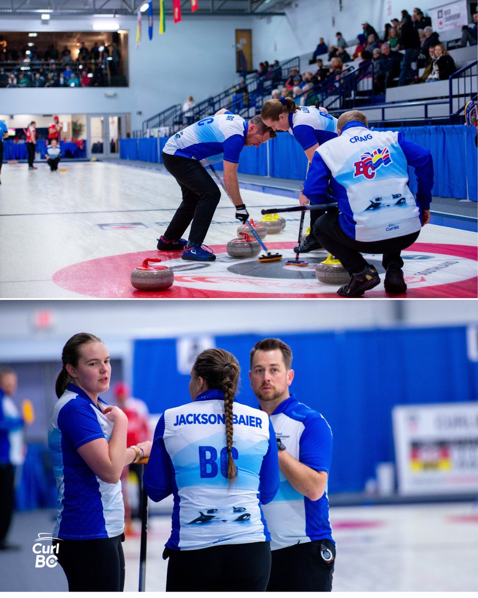 CurlBC's tweet image. Thank you Team Craig for doing BC proud! 🥌💙💛
Congrats on a great run at the 2025 Canadian Mixed Curling Championship, advancing all the way to the Championship Pool! 👏

#TeamBC #CurlingCanada #CanadianMixed #Curling