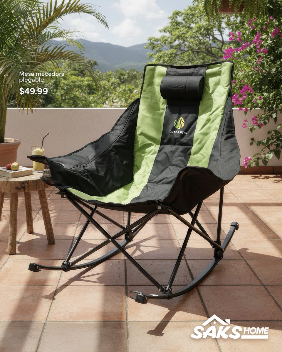 Relájate donde quieras. 😉 
Nuestra Silla Mecedora Plegable es ese toque genial que no puede faltar en tu terraza, balcón o próxima aventura. 👌

Silla Mecedora Plegable - 1599189. Disponibles en todas nuestras sucursales. 

#sakspanama #modasaks #lunes #sakshome
