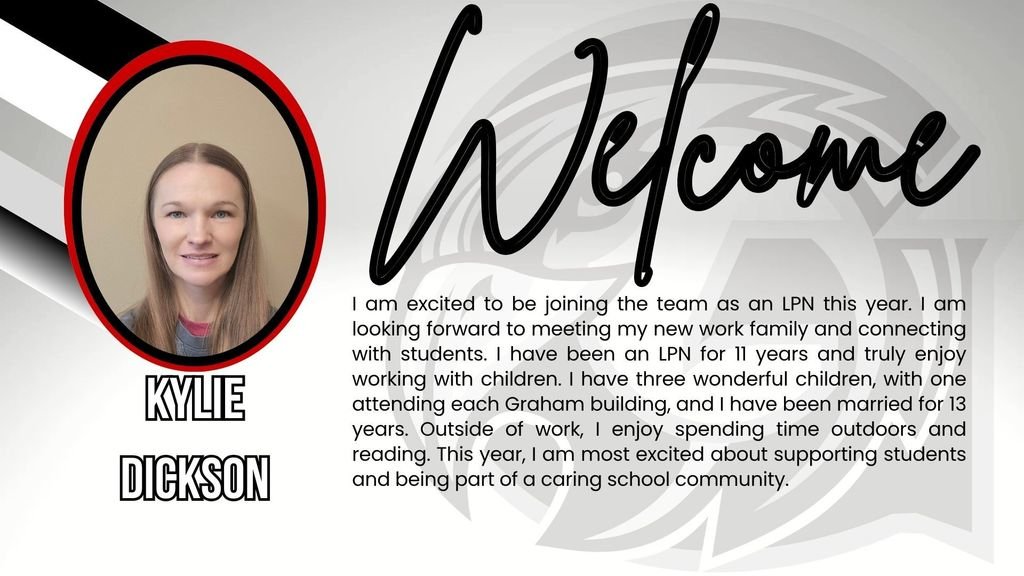 We're excited to welcome Mrs. Dickson from the ESC to our Nursing staff! She will be an excellent addition to the High School Team! Welcome to the Family, Kylie!