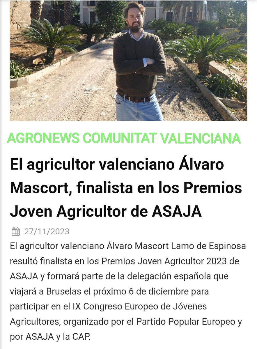 CoverTellus's tweet image. #AnálisisDatos #AyudasPAC
El nieto de Jaime Lamo de Espinosa
Álvaro Mascort Lamo de Espinosa involucrado en presunto fraude de subvenciones de 123.079,06 euros 2016-2024 👉🏼 puesto en conocimiento @fiscal_es CV

@BarrachinaM @AsajaNacional @ava_asaja @AgroNewsCV @DianaMorantR