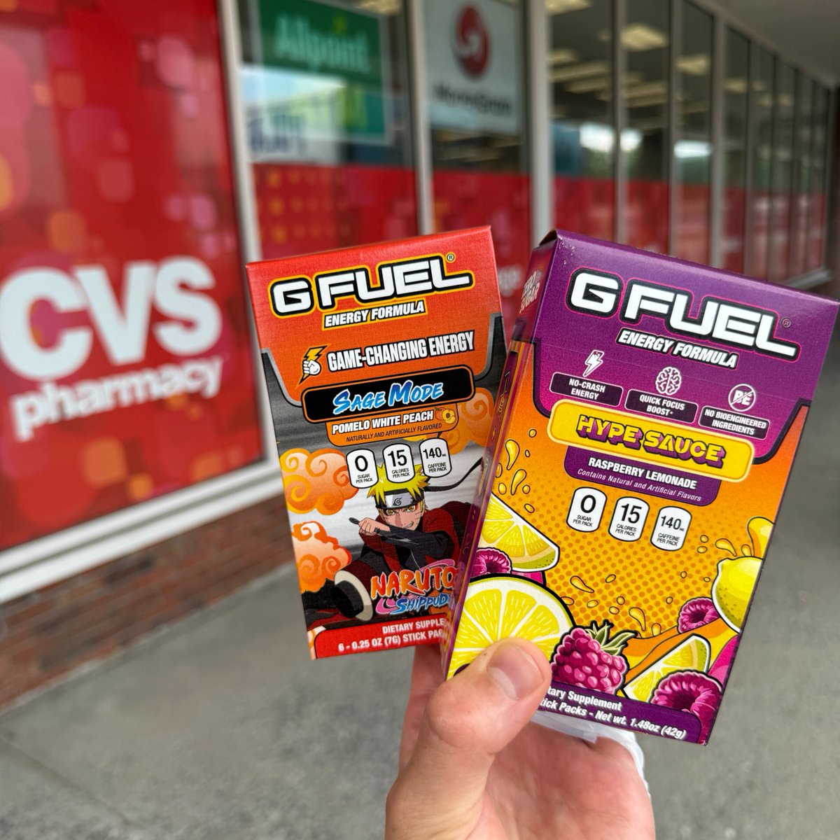 GFuelEnergy's tweet photo. POV: You just realized you can grab G FUEL stick packs at CVS. 😏 https://t.co/k20fLLHq9C