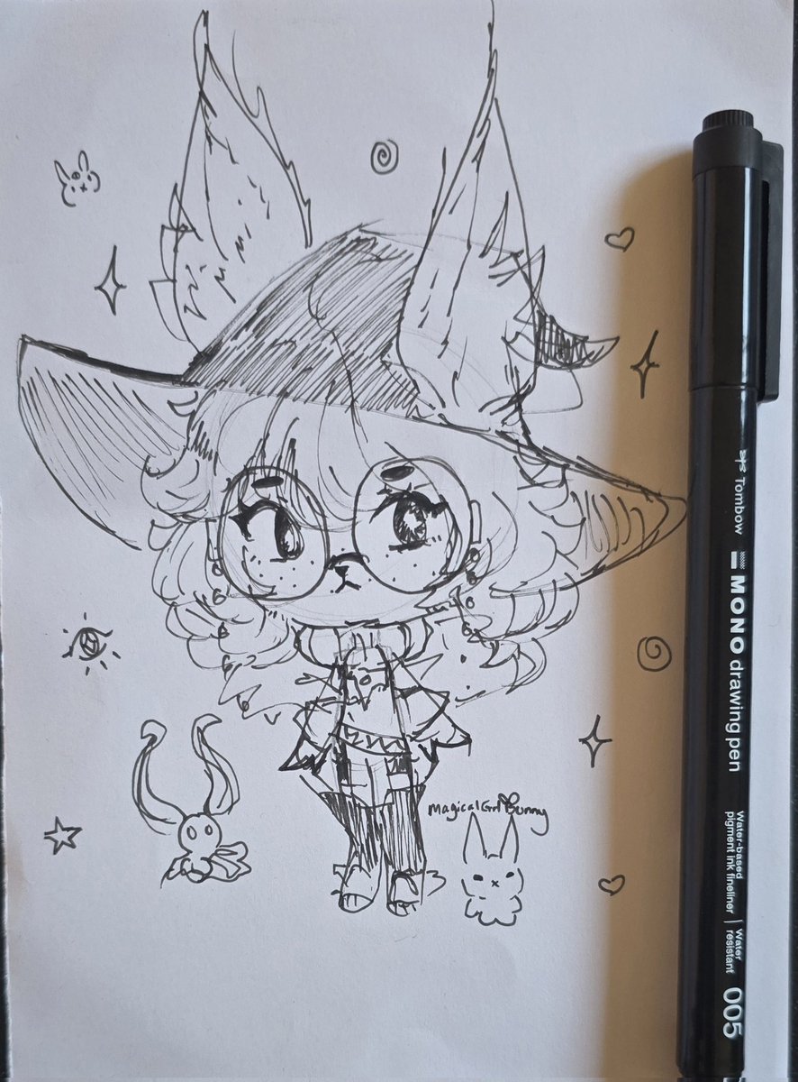 Got a new pen 💕 Had to use it to sketch bun