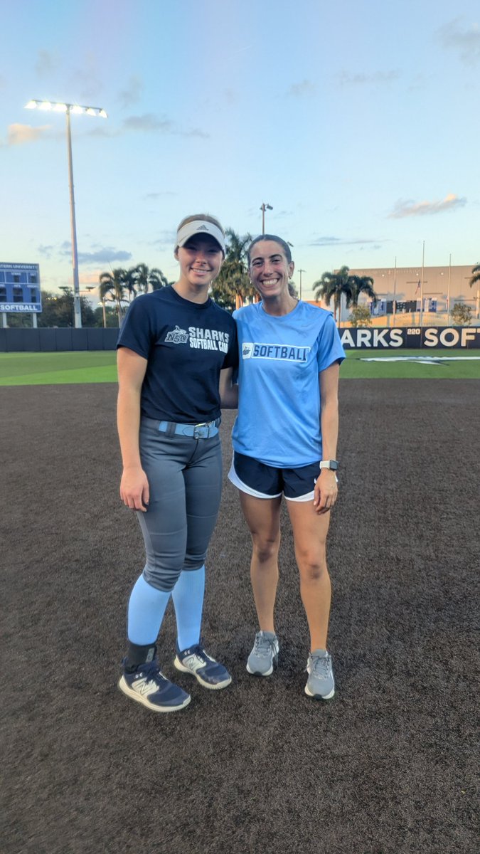 I had so much fun at the <a href="/NSU_Softball/">NSU Softball</a> prospect camp! Thank you so much to Coach LeMaire, Coach Lageyre, and Coach Margolis as well as the players for making it such a great time! I learned a lot and got good reps! Can't wait for next time! Go Sharks! 💙🩵🩶