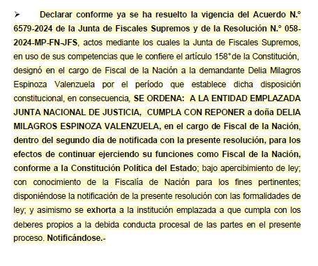 lucianolopez27's tweet photo. #ATENCIÓN #URGENTE
#CasoDeliaEspinoza
9no Juzgado Constitucional de Lima acaba de notificarme con la resolución que, al establecer que la @JNJPeru incumplió su mandato cautelar, dispone suspender la medida que la JNJ dictó en contra de la Dra. Delia Espinoza mediante Resolución 143-2025-JNJ, con la cual dicha entidad, el pasado 19 de septiembre, la suspendió en su cargo de Fiscal Suprema y Fiscal de la Nación.

Si bien el 9no Juzgado Constitucional dispone que la JNJ reponga a la Dra Espinoza en su condición de Fiscal de la Nación, tal mandato es inoficioso (pediremos aclaración), porque al suspender judicialmente la medida preventiva de la JNJ que la apartaba de su condición de Fiscal Suprema, inmediatamente, recobra dicho título y, por ende, su condición de Fiscal de la Nación.