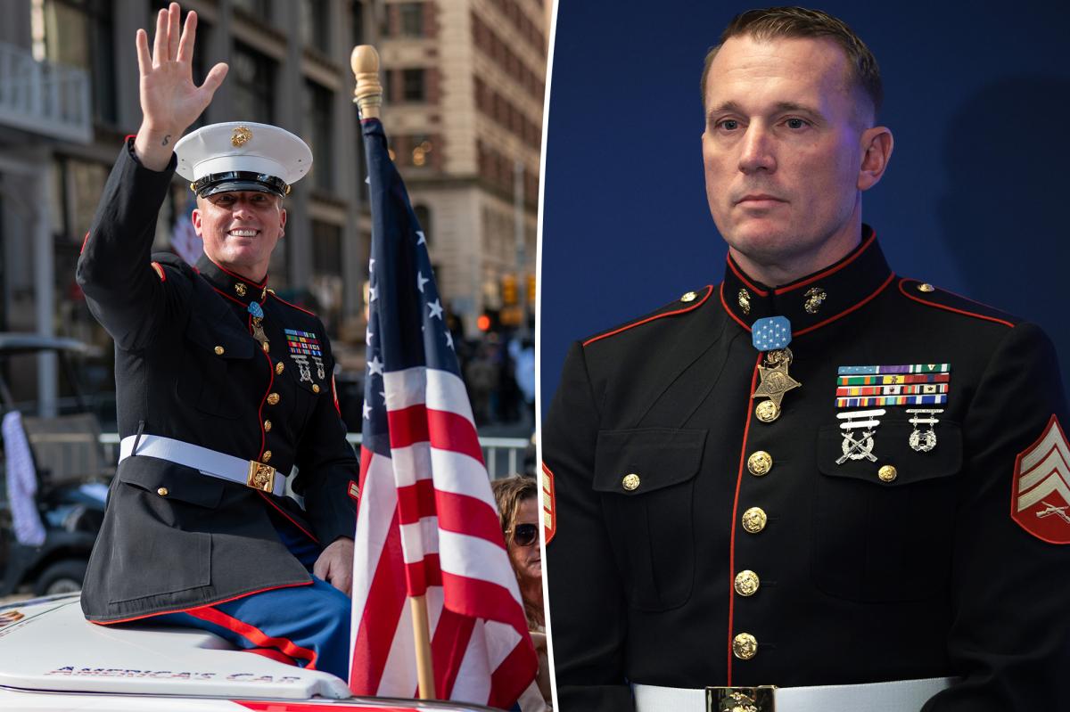 PageSix's tweet image. Medal of Honor recipient, Marine Dakota Meyer, says New York is a ‘patriotic city’ trib.al/pFcXhoH