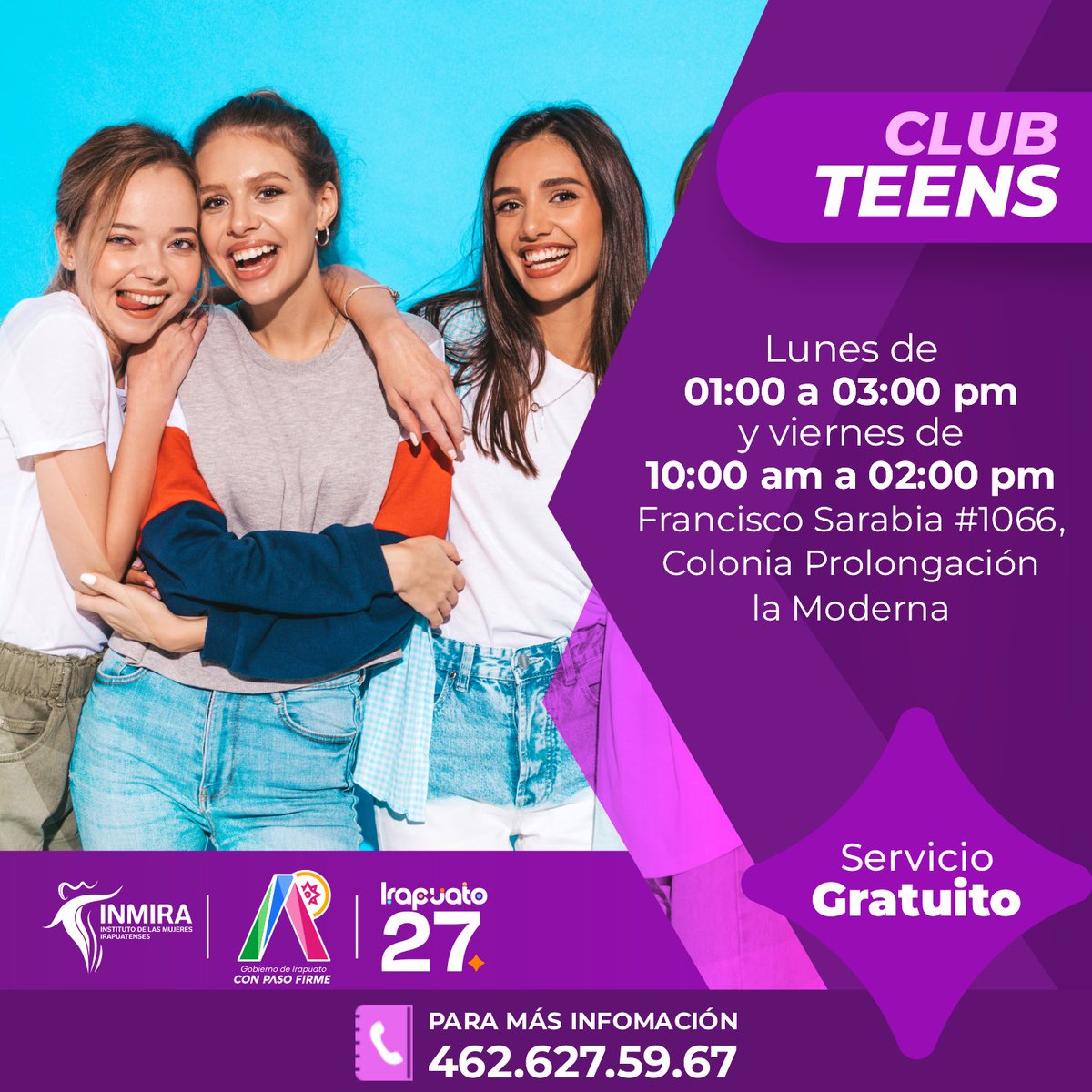 Cada mujer vive procesos distintos, pero ninguna tiene que hacerlo sola. 🌸

En nuestros clubs encontrarás un espacio para aprender, compartir y cuidar de ti. 💜

📍 Calle Francisco Sarabia #1066, Colonia Prolongación la Moderna.
📆 Consulta fechas y horarios. 👇🏼