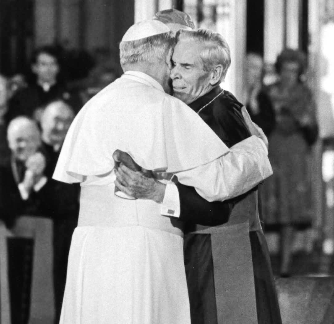 October 2, 1979, Pope St. John Paul II hugged Archbishop Fulton J. Sheen saying:

“You have written and spoken well of the Lord Jesus.  You are a loyal son of the Church!"