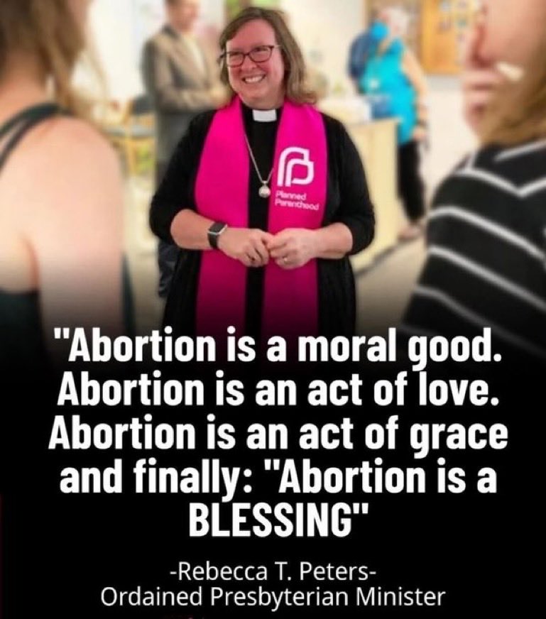 “Dear Wormwood,  

Actively promote abortion as ‘reproductive justice’ from the pulpit. Works every time. 

Your affectionate uncle,  
Screwtape”