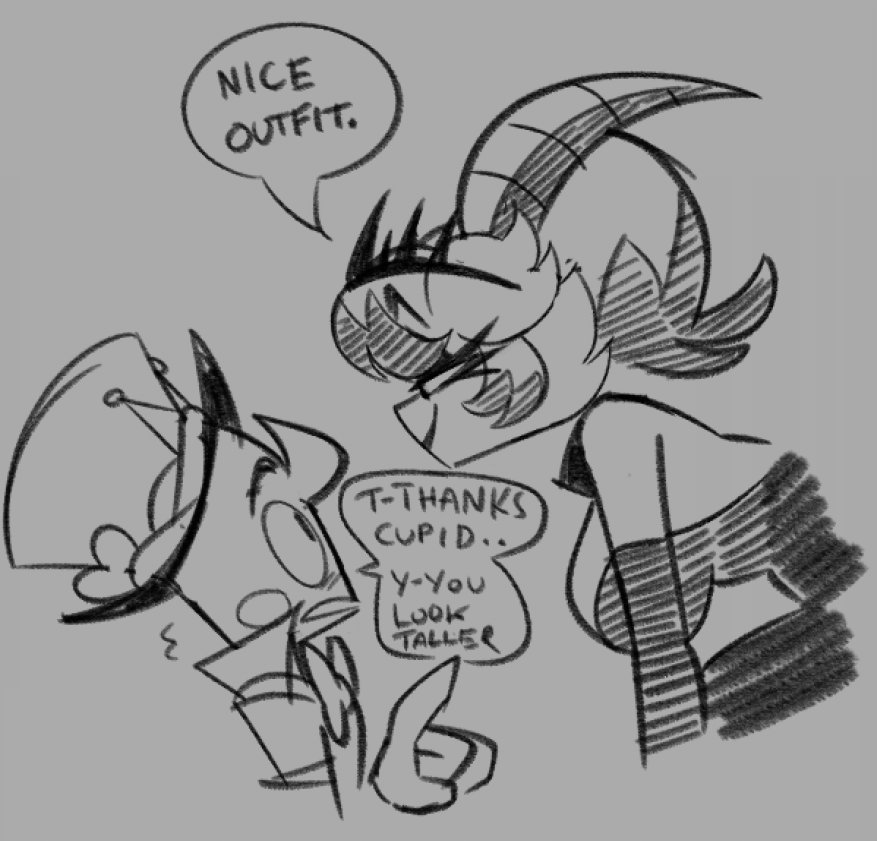 notsweetdandy's tweet photo. Some old sketches of me and @BichCarito dressed as lilith and lucifer. https://t.co/ZN8gLCOX04