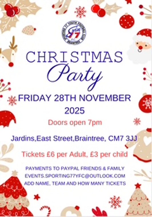 Sporting77YFC's tweet photo. Sporting 77 Xmas Party 2025 #Pitchero
https://t.co/9fhsmmDsdO https://t.co/w2kWK4TTrp