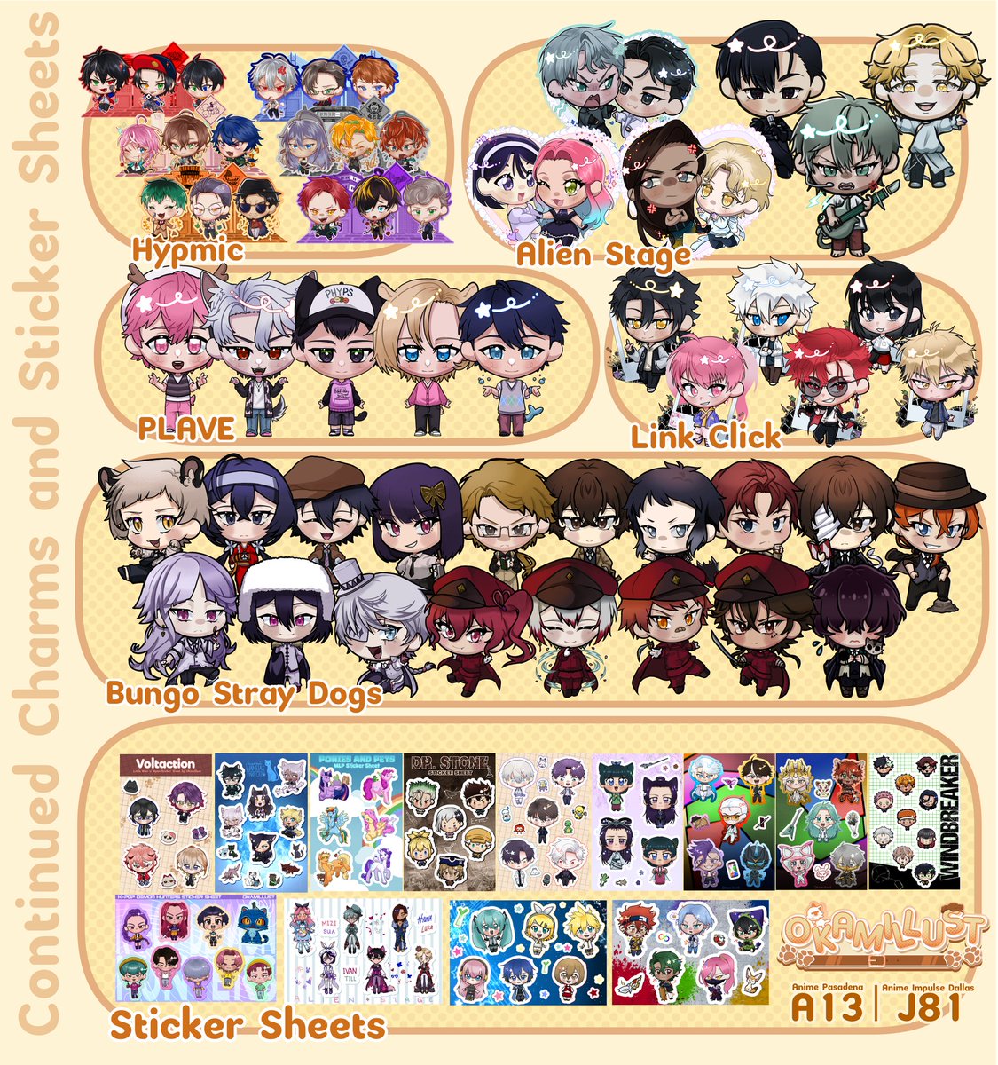 Gubodig!!!! Here's my catalog for #ANIMEImpulseDAL2025!!! Hope to see y'all there (I'll make a separate freebies post as soon as they're done!!!)